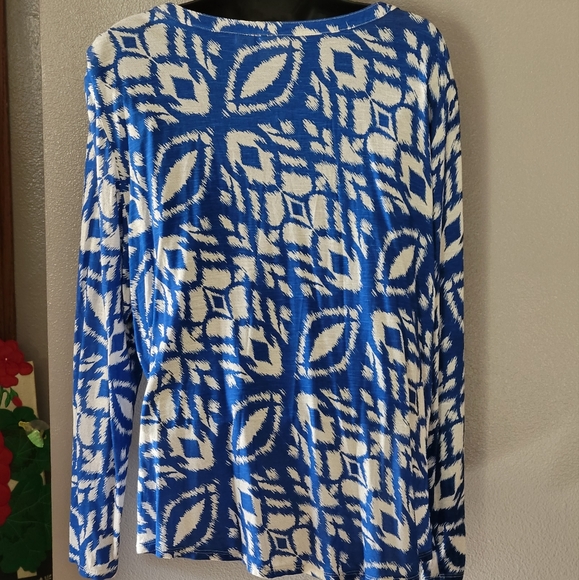 Chico's blue and white tunic - Picture 2 of 2